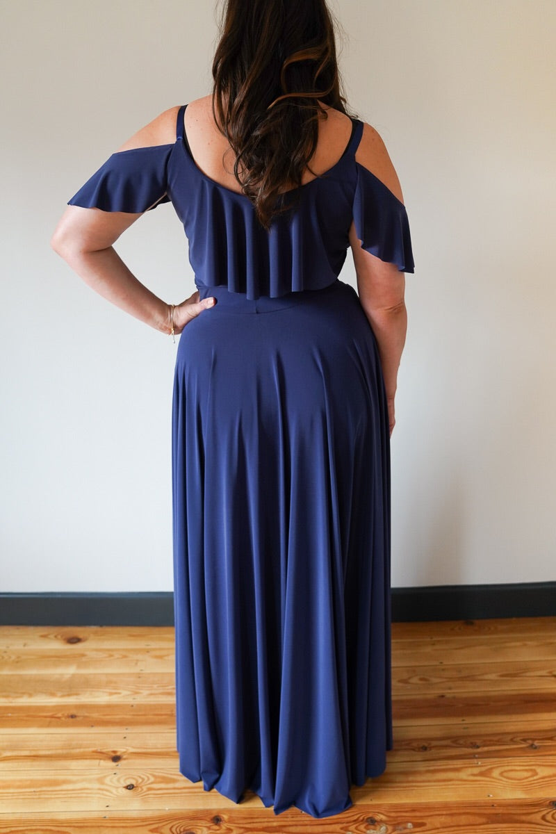 Penelope // Navy Blue Long Bridesmaids Maxi Skirt