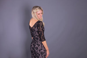 Scarlett // Fitted Lace Dress with 3/4 sleeves