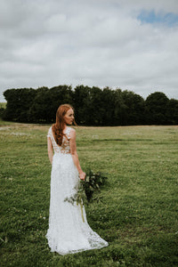 Macy // Beaded Leaf Design Wedding Dress