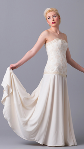 Gretta // boho vintage lace dropped waist wedding dress