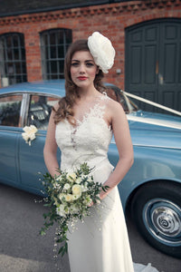 Sophia // Ivory Silk Crepe Fishtail Wedding Dress