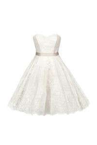 Chloe // Short Dipped Hem Lace Wedding Dress