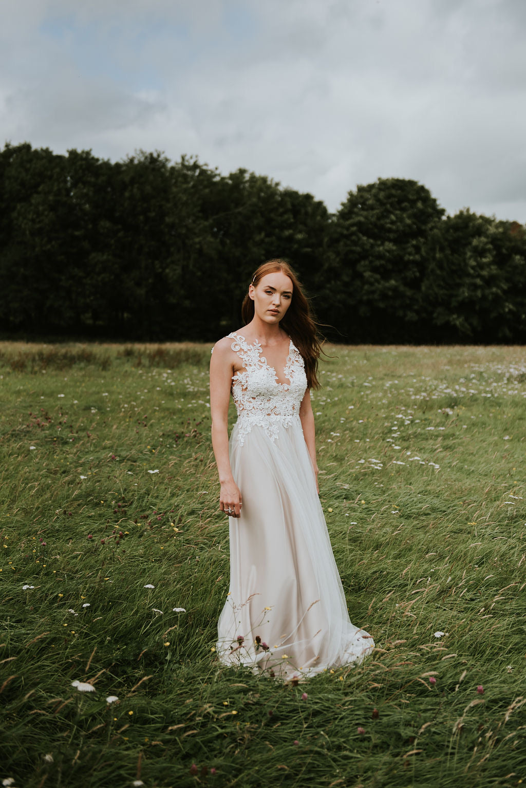 Imogen // Gupure Lace Illusion Wedding Dress