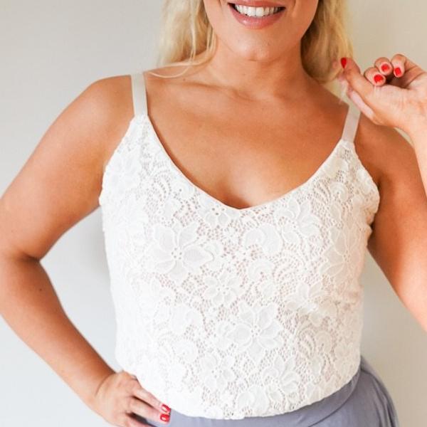 Rose // Ivory Lace Camisole Top