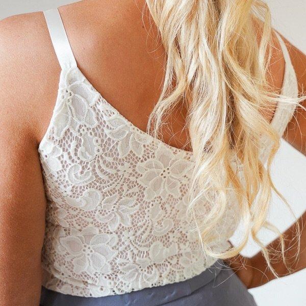 Rose // Ivory Lace Camisole Top